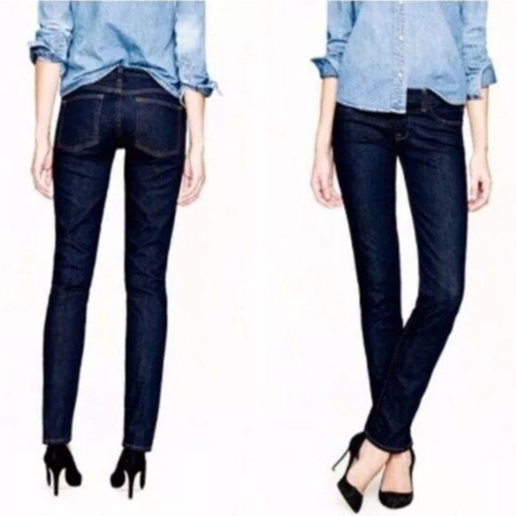 J. Crew Matchstick Straight Leg Slim Fit Dark Wash Demim Jeans Size 29 Regular - Picture 1 of 10